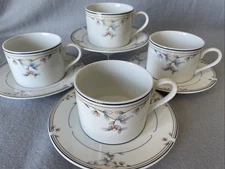 HERITAGE BLOSSOM A Princess House Exclusive Fine Porcelain Cup & Saucer,  4pc