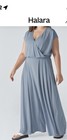 Quiet Blue Halara 3X V Neck SS Pocket Wide Leg Flowy Waffle Casual Plus — photo 1