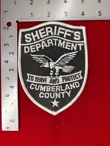 VINTAGE "CUMBERLAND CO N.J. SHERIFF'S DEPT" SEW-ON SHOULDER PATCH
