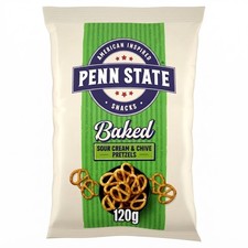 14 x 120g Penn State Baked Sour Cream & Chive Pretzels Bulk Box American