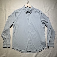 Rhone Commuter Shirt Micro Check Long Sleeve Button Down Performance Size Medium