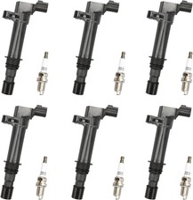 6X OEM Ignition Coil + Spark Plug For Jeep Liberty Dodge 2004-2008 3.7L V6 UF270