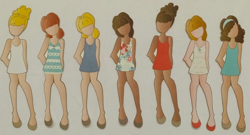 Julie Nutting 6" Ephemera Paper Dolls & clothes