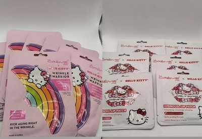 Lot 12 the Creme Shop Hello Kitty Wrinkle Warrior Hydrogel Forehead & Lip Mask 