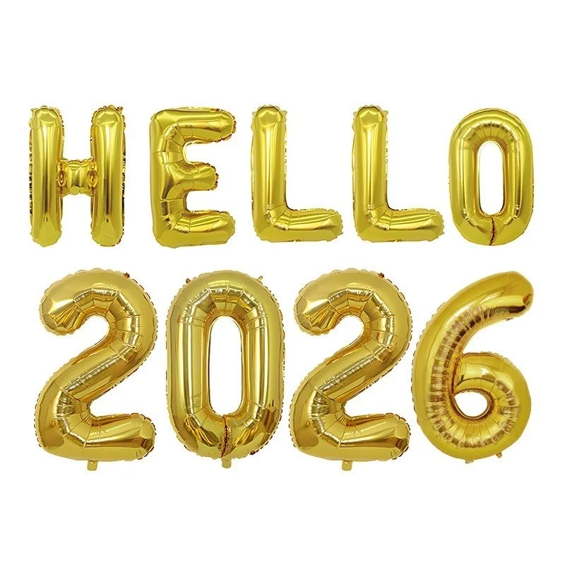 Happy New Year Balloons 16" Letters Foil Balloons 2026 Christmas Decoration UK — 第 2/4 张图片