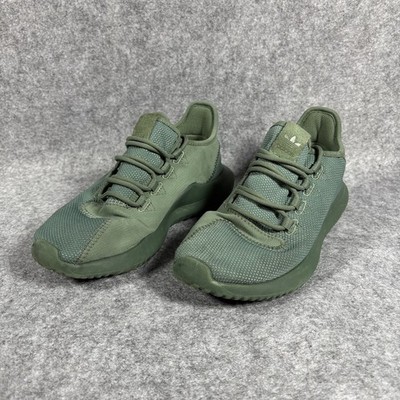 Adidas Originals Tubular Shadow Olive Green Knit Sneakers Low Top Trainers