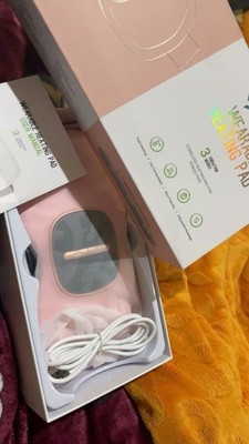 Cordless Heating Pad, 3 Vibration Modes, Adjustable Massage, USB, Pink