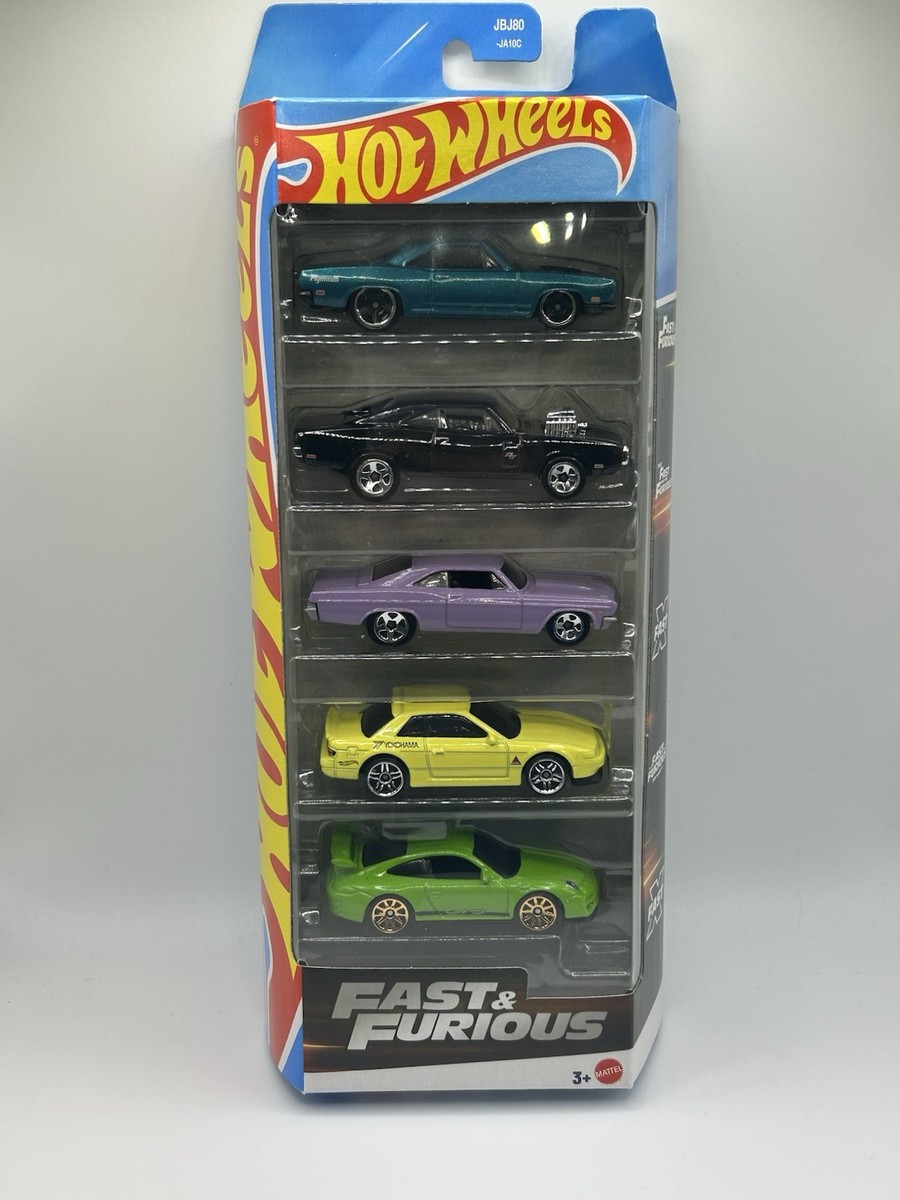 Hot Wheels Fast & Furious 5 Pack Gift Set Lot 1/64 Scale Diecast