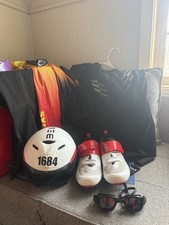 Complete Triathlon Gear Helmet, Tr Suit, Shoes, Wet Suit.