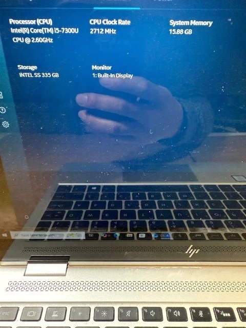 HP EliteBook x360 1020 G2 i5-7300U 380 GB SSD 16 GB RAM (sin cargador incluido) #AW Foto 2 de 4