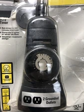 Defiant 15Amp 24hr Outdoor Plug-In Timer w/ 2 Outlets