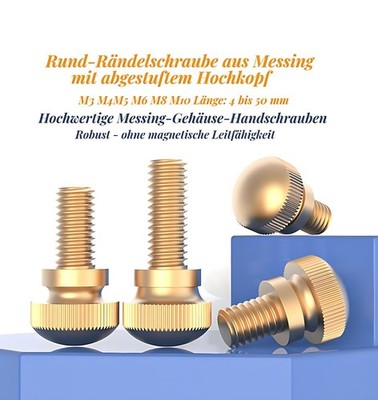 Rändelschrauben Messing M3 M4 M5 M6 M8 M10 hohe Form Griffknopf Rändelschraube