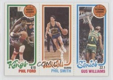 1980-81 Topps Phil Ford Phil Smith Gus Williams #224-101-124 0nr3