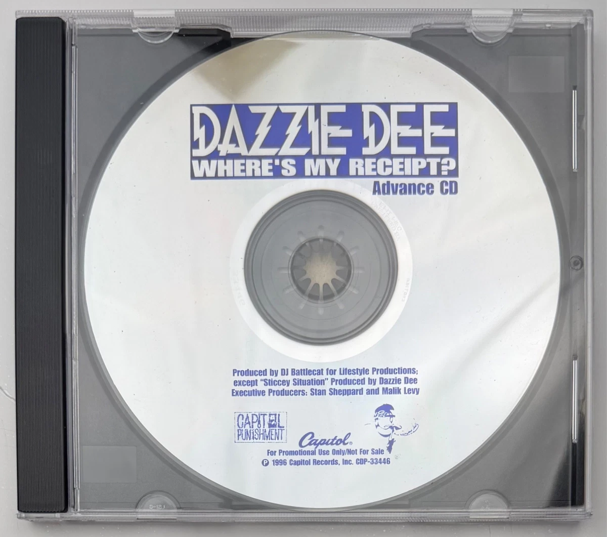 Dazzie Dee - Where's My Receipt (CD, 1996) Promo ADVANCE LA G-Funk