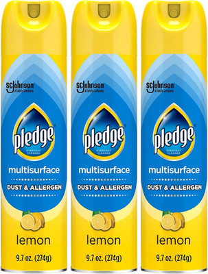 Dust & Allergen Multisurface Cleaner, Aerosol Spray, Lemon Scent, 9.7Oz (Pack of