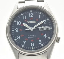     EXC 5 SEIKO Military Automatic 7S26-3060 Vintage 2001 Blue Dial Men's JAPAN