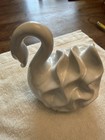 White Ceramic Ruffled Swan Figurine Marked 6 No Chips Or Cracks — photo 3