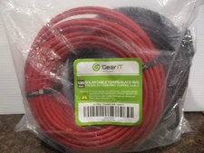 Gearit 10AWG Solar Extension Cable (100FT Black - 100Ft Red) Male to Female Sola