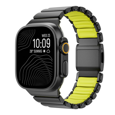 Titan + Silikon Armband für Apple Watch 11 10 9 8 7 6 SE 44/45/46/49mm Ultra 3 2