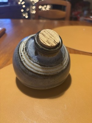 John Dunlap Cheese Shaker Hand Painted Ceramic Art Pottery