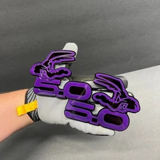 PURPLE COYOTE 5.0 Emblem Badges On Black Car Fender Angry Aggressive Racing