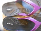 NWOB WOMEN'S OKABASHI BLACK & PURPLE SUPPORTIVE FLIP-FLOPS SIZE M/L(8-9) — photo 4