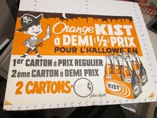KIST soda 1960s store display paper sign Canada Halloween kid pirate costume OR