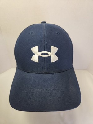 Under Armour UA Classic Fit Golf Hat Navy Blue Strapback OSFM Lightweight