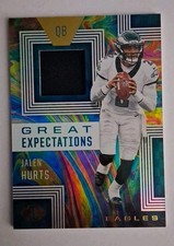 2020 Panini Illusions - Great Expectations Relics Jalen Hurts #GE7 (MEM, RC)