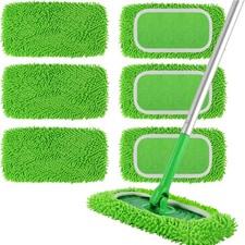 Reusable Dry Sweeping Cloths, Microfiber Wet Mop Pads, Compatible with Swiffer