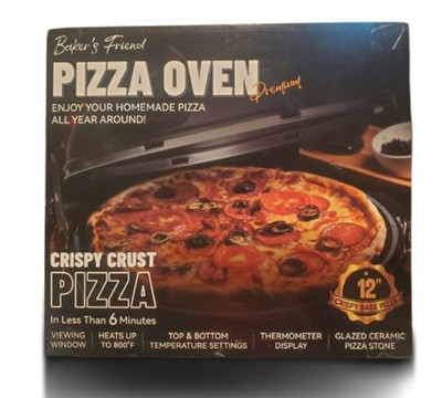 Baker s Friend Electric Pizza Oven Premium  12 In Pizza Maker