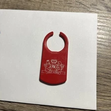 VTG PHILIP MORRIS TOBACCO COMPANY KEY RING - "I AM THE KEY TO SAFETY" PLASTIC 2"