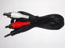 6Ft 3.5mm Mini Plug to 2 RCA Male Stereo Audio Cable 6'