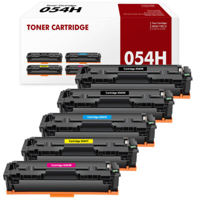 5PK High Yield Toner Cartridge 054 054H Fit For Canon