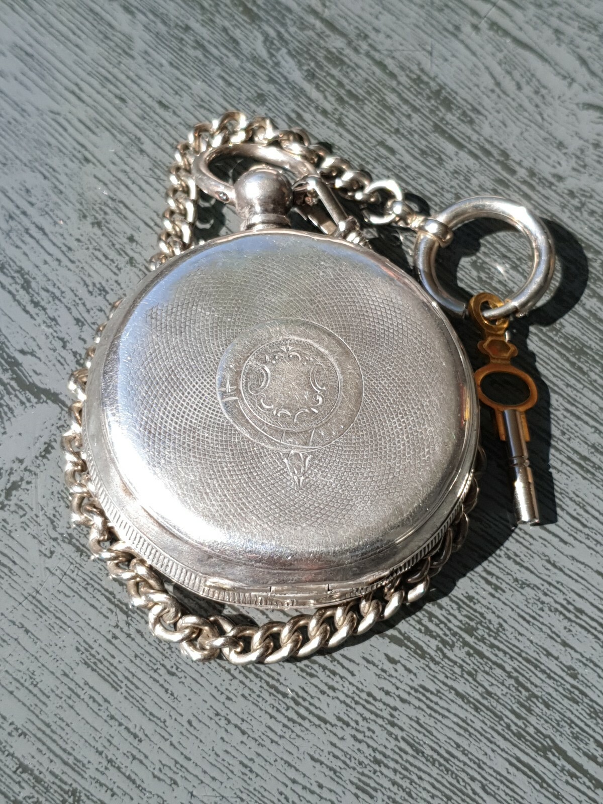 ANTIKE 0,800 SILBER SCHLÜSSEL TASCHENUHR POCKET WATCH KAY COMP