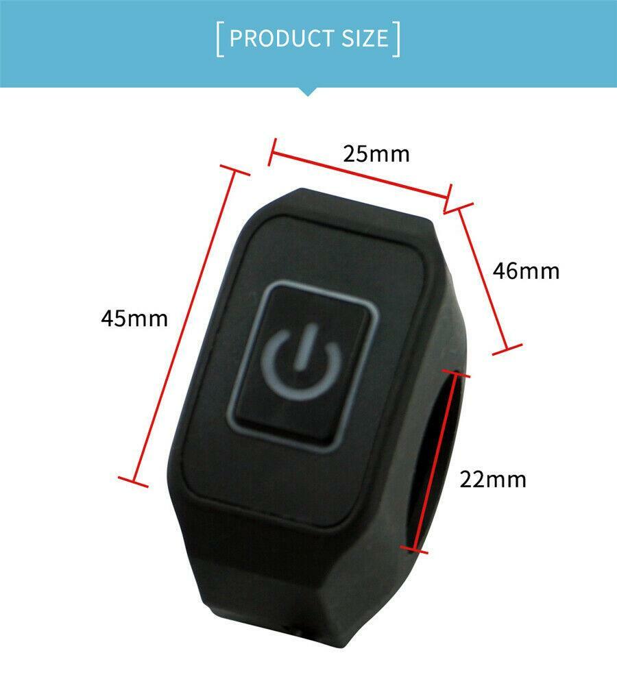 5pcs 7/8" Handlebar Motorcycle Electric Kill Switch Start Push Button