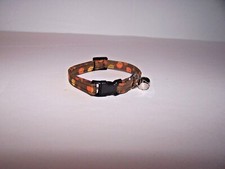 Wet Nose Designs CAT or KITTEN COLLAR Sweet Fall Mini Acorns on Brown Autumn