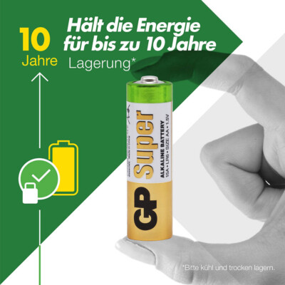 GP Batteries 030E15AS40-2 1x40 GP Super Alkaline AA Mignon Batterien Blister   0