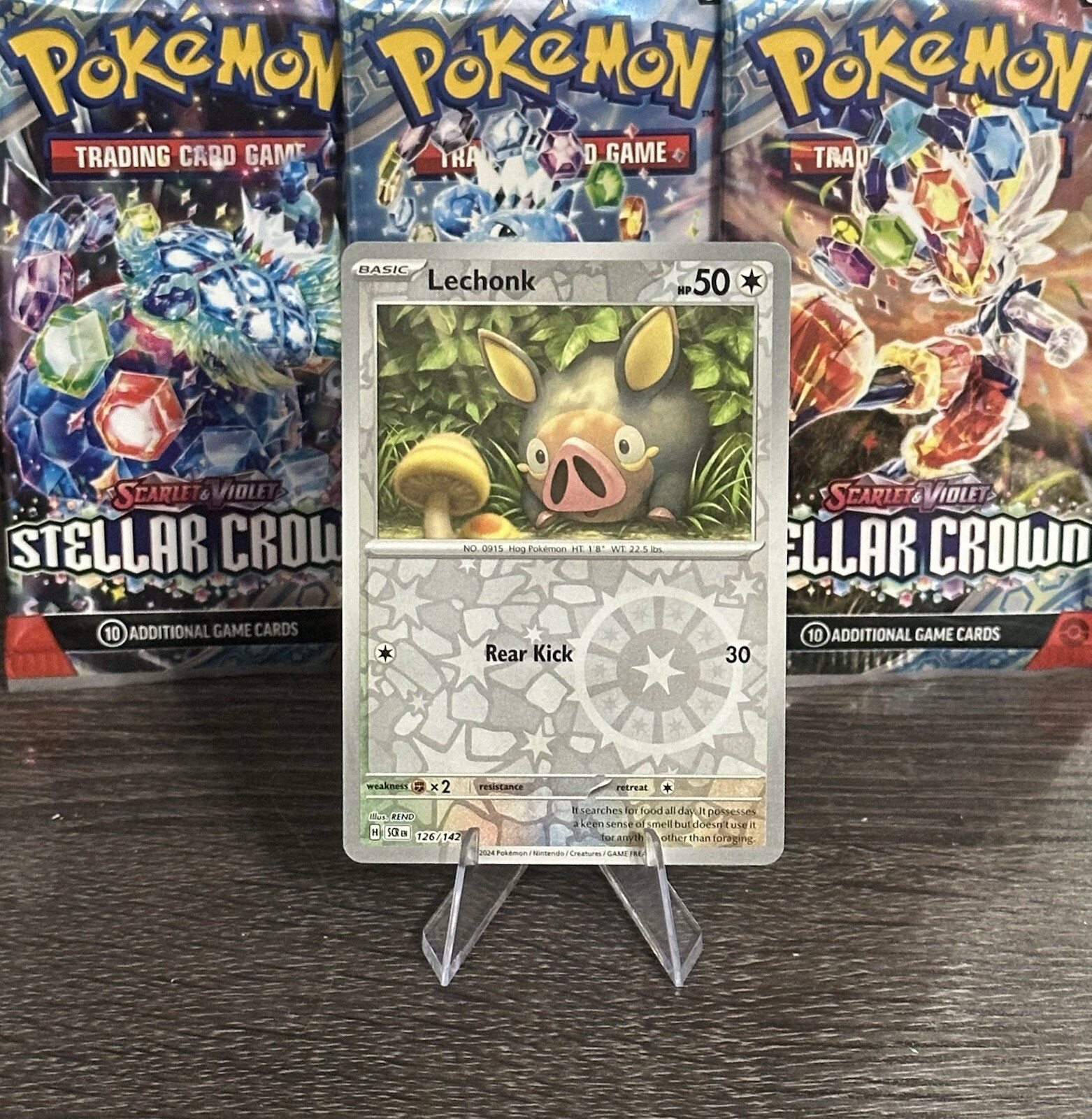 Lechonk 126/142 Sv07 Stellar Crown 2024 Reverse Holo NM