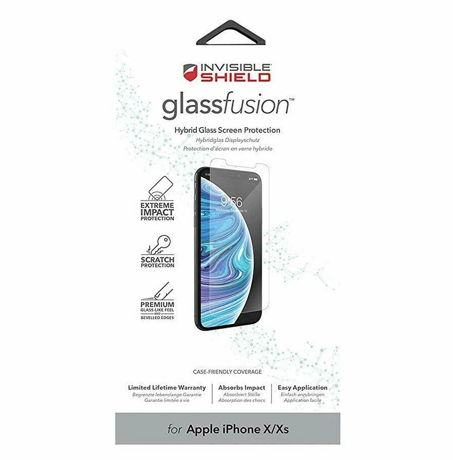 ZAGG iPhone X / XS InvisibleShield GlassFusion Hybrid Glass Screen Protector - Image 2 of 4