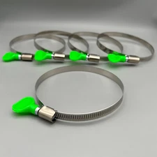 4 inch 4" Metal Key Duct Clamps Adjustable  Key Type  -  5 pack or 10 pack