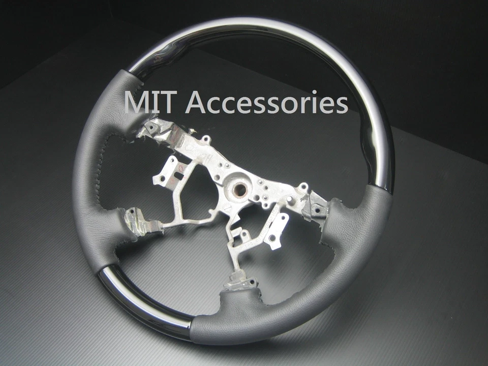 Toyota Highlander 2003-2006 piano negro cuero genuino volante - ESTÁNDAR Foto 3 de 4