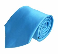 BERLIONI ITALY FANCY MATCHING NECKTIE SET SOLID DESIGNER TURQ