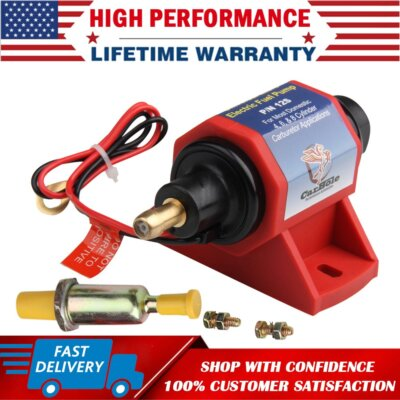 #ad #ad Universal Electric Inline Fuel Pump Carburetor 4 7 PSI 32 GPH Gas Diesel Alcohol $23.99
