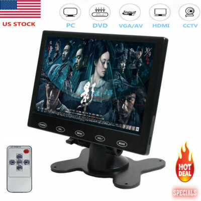 US-7''/ 9'' CCTV Monitor PC Screen AV RCA VGA HDMI 1080P for DSLR Raspberry Pi 3B+