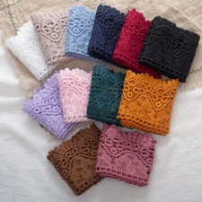 10cm Width Lace Embroidered DIY Skirt Dress Hem Trim Applique Sew Costume Crafts