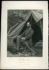 1866 Engraving of Stonewall Jackson with facsimile Autograph Johnson Fry