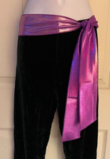 GK ELITE SPORTSWEAR WOMENS GIRLS PURPLE MYSTIQUE FOIL SASH DANCE ONE SIZE NWT 