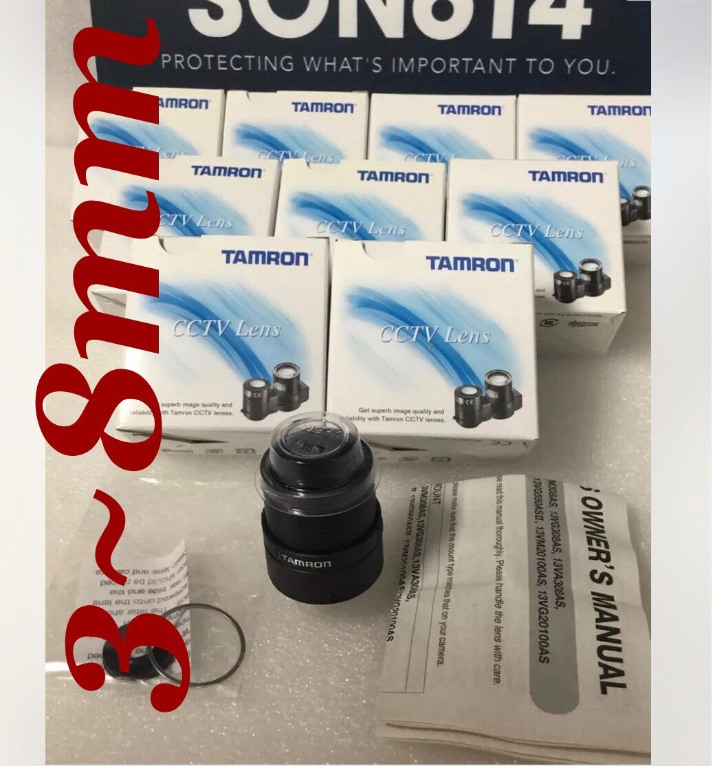 TAMRON CCTV Lens 13VM308AS W/38mm F1.0 1/3" CS Manual Iris Security