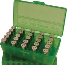 MTM Case-Gard Flip Top Handgun Ammunition Ammo Storage Box 50 Round P50-45 Green